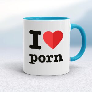 I Love Porn - Rude Mugs - Slightly Disturbed - Image 1 of 12