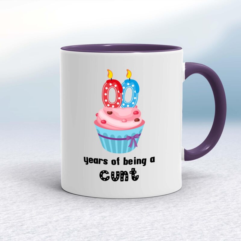 Personalised Years Of Being A Cunt - Rude Mugs - Slightly Disturbed