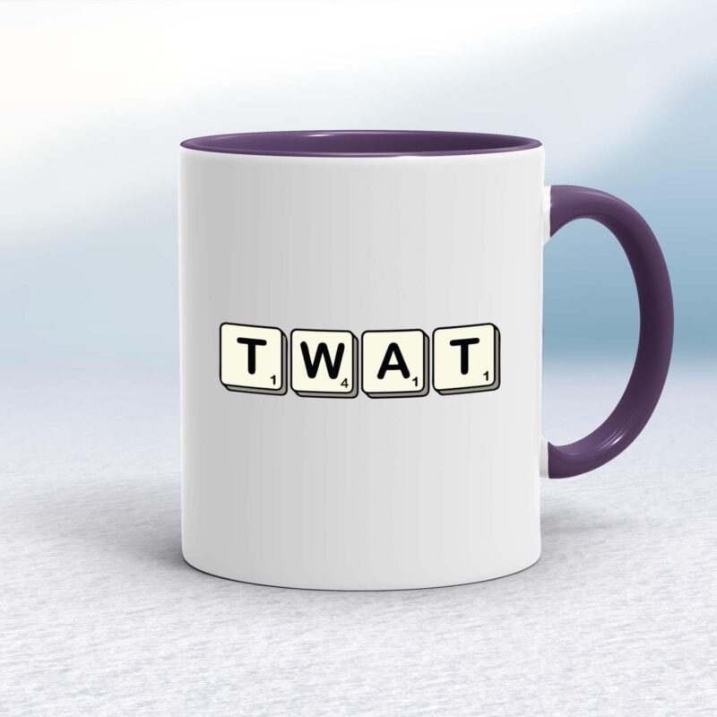 Scrabble Tiles Twat - Rude Mugs - Slightly Disturbed
