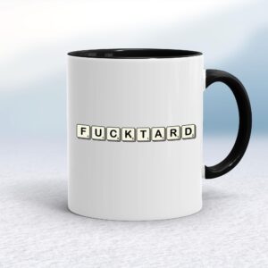 Scrabble Tiles Fucktard - Rude Mugs - Slightly Disturbed - Image 1 of 14