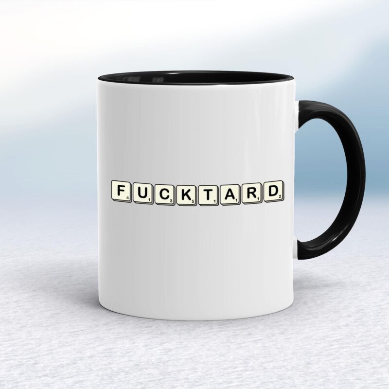 Scrabble Tiles Fucktard - Rude Mugs - Slightly Disturbed - Image 2 of 14
