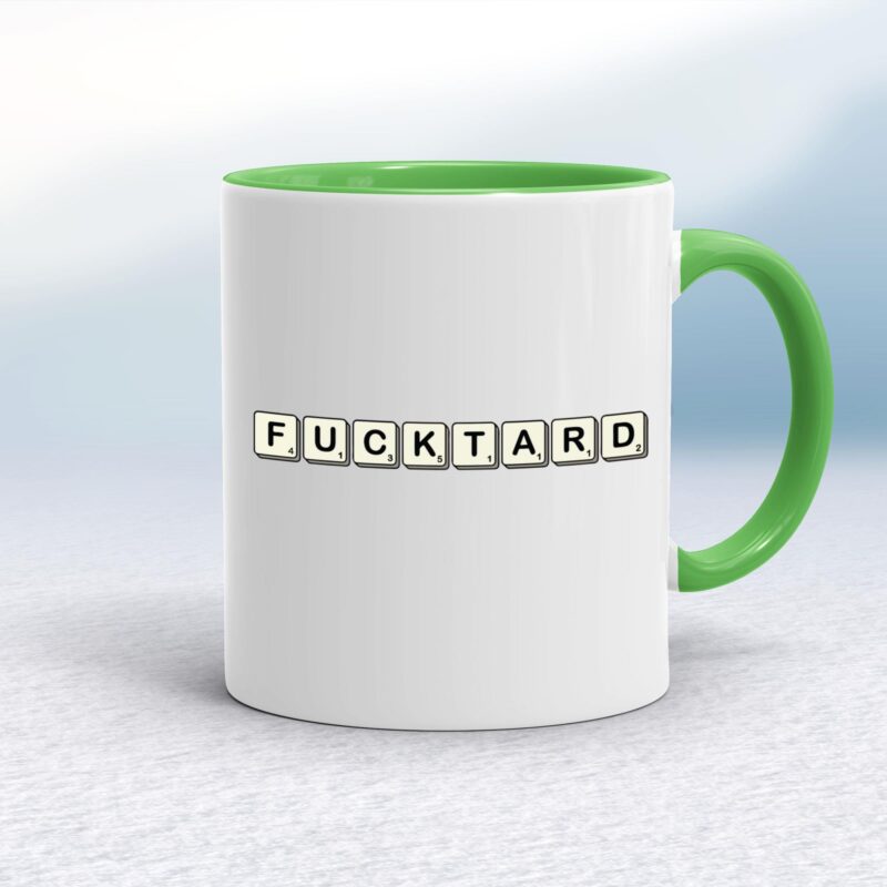 Scrabble Tiles Fucktard - Rude Mugs - Slightly Disturbed - Image 8 of 14