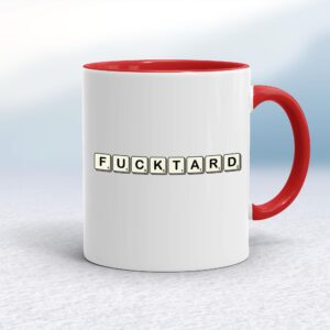 Scrabble Tiles Fucktard - Rude Mugs - Slightly Disturbed - Image 1 of 14