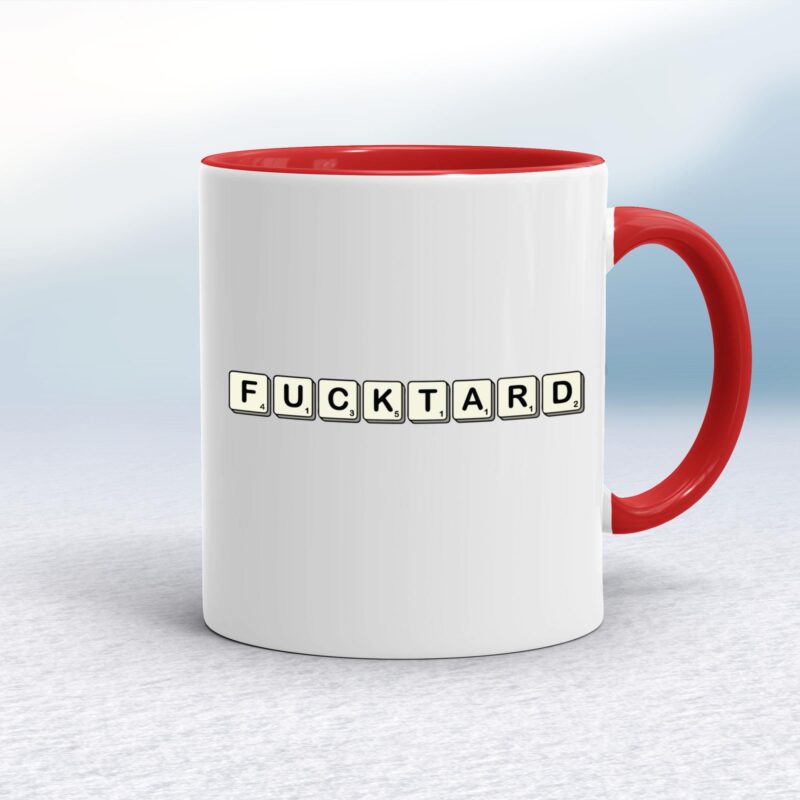 Scrabble Tiles Fucktard - Rude Mugs - Slightly Disturbed - Image 6 of 14