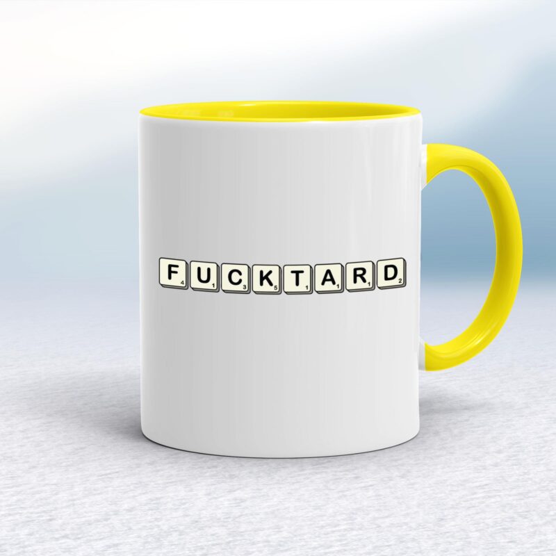 Scrabble Tiles Fucktard - Rude Mugs - Slightly Disturbed - Image 7 of 14