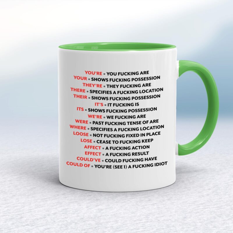 Correct Fucking Grammar - Rude Mugs - Slightly Disturbed - Image 8 of 11