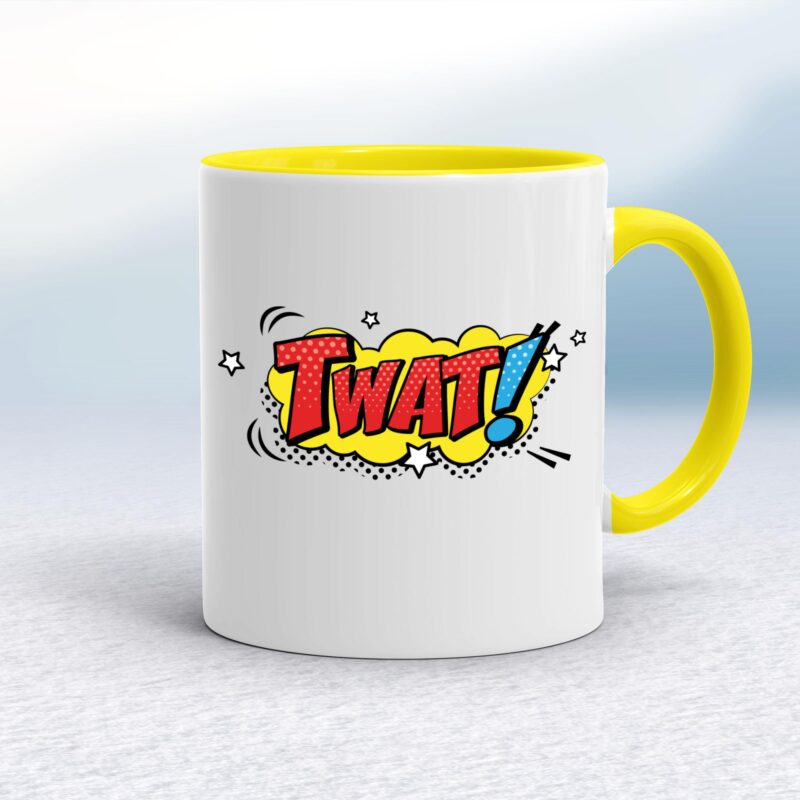 Pop Art Style Twat - Rude Mugs - Slightly Disturbed - Image 7 of 14