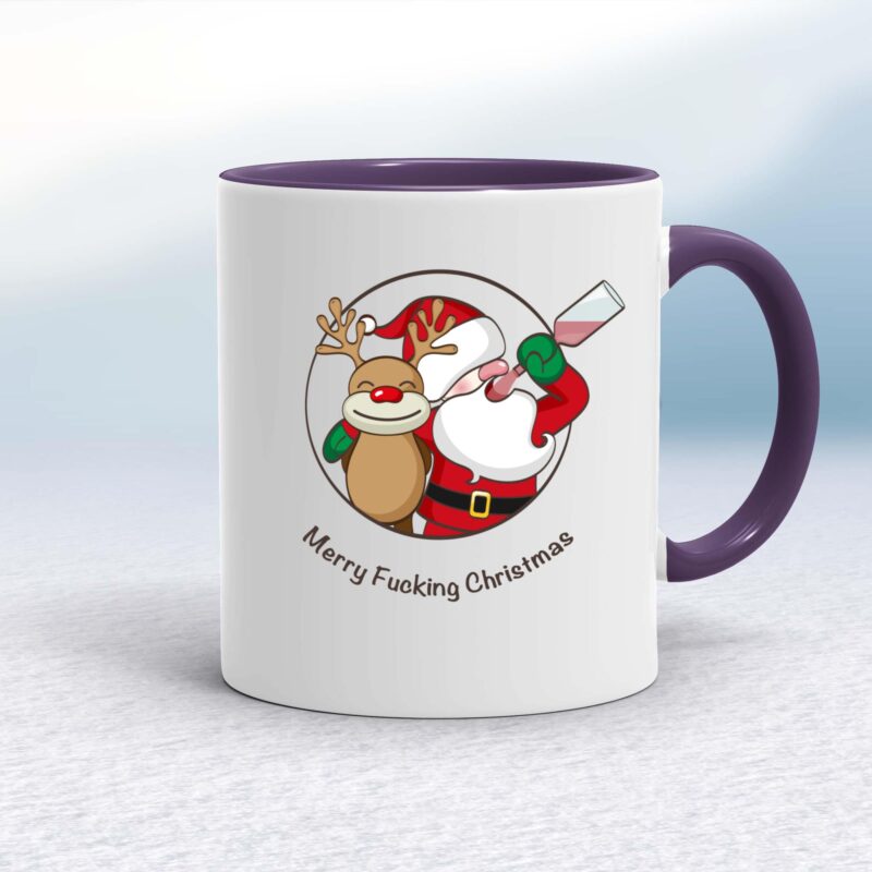 Merry Fucking Christmas Santa - Rude Mugs - Slightly Disturbed