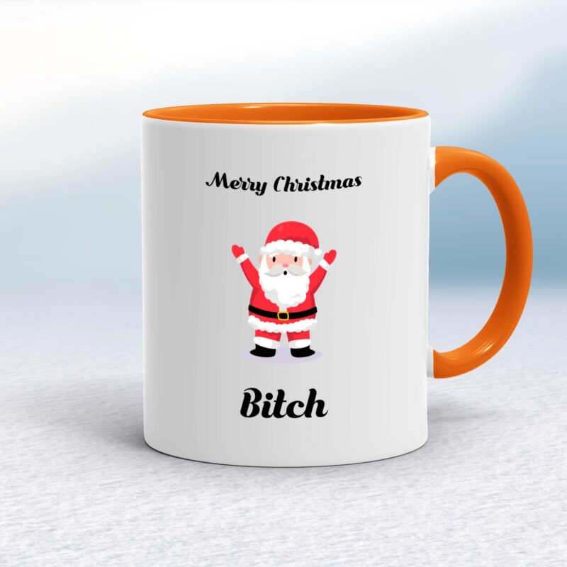 Merry Christmas... Swearing - Rude Mugs - Slightly Disturbed