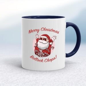Merry Christmas Bollock Chops - Rude Mugs - Slightly Disturbed - Image 1 of 14