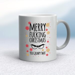 Merry Fucking Christmas You Grumpy... Swearing - Rude Mugs - Slightly Disturbed - Image 1 of 22