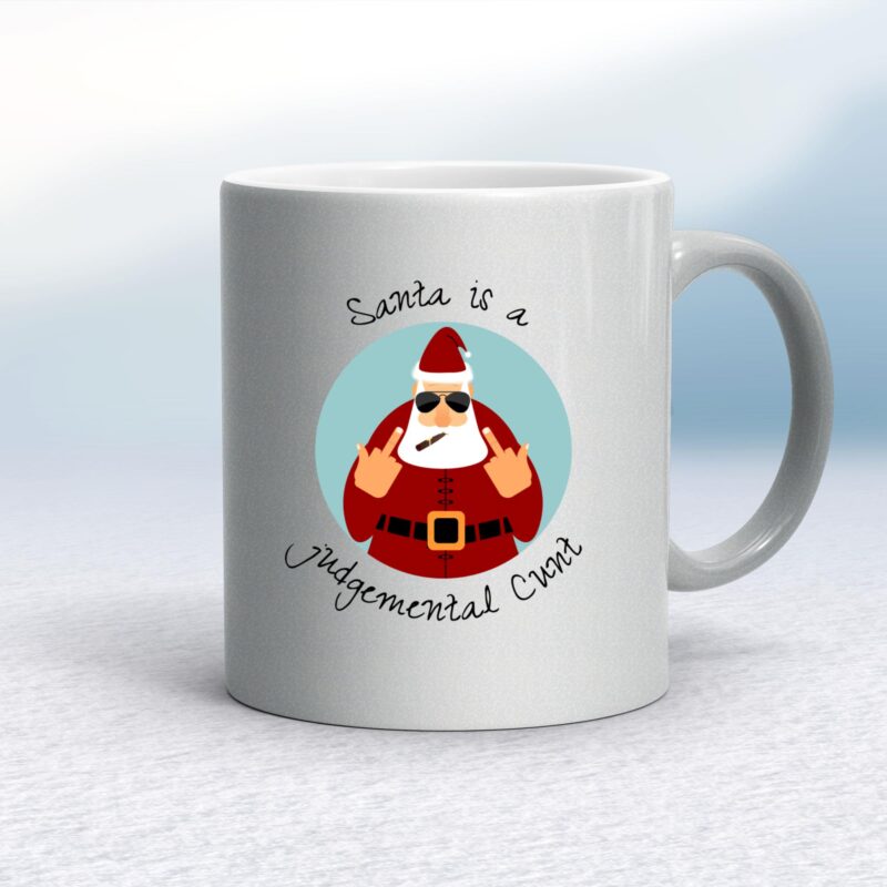 Santa Is A Judgemental Cunt - Rude Mugs - Slightly Disturbed - Image 9 of 14