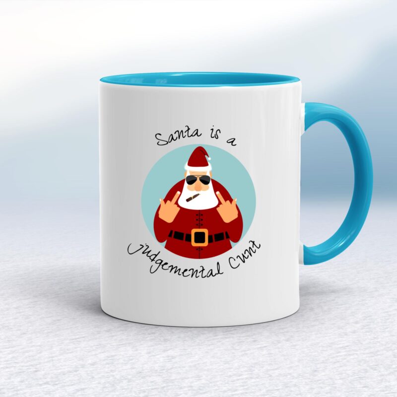 Santa Is A Judgemental Cunt - Rude Mugs - Slightly Disturbed - Image 3 of 14
