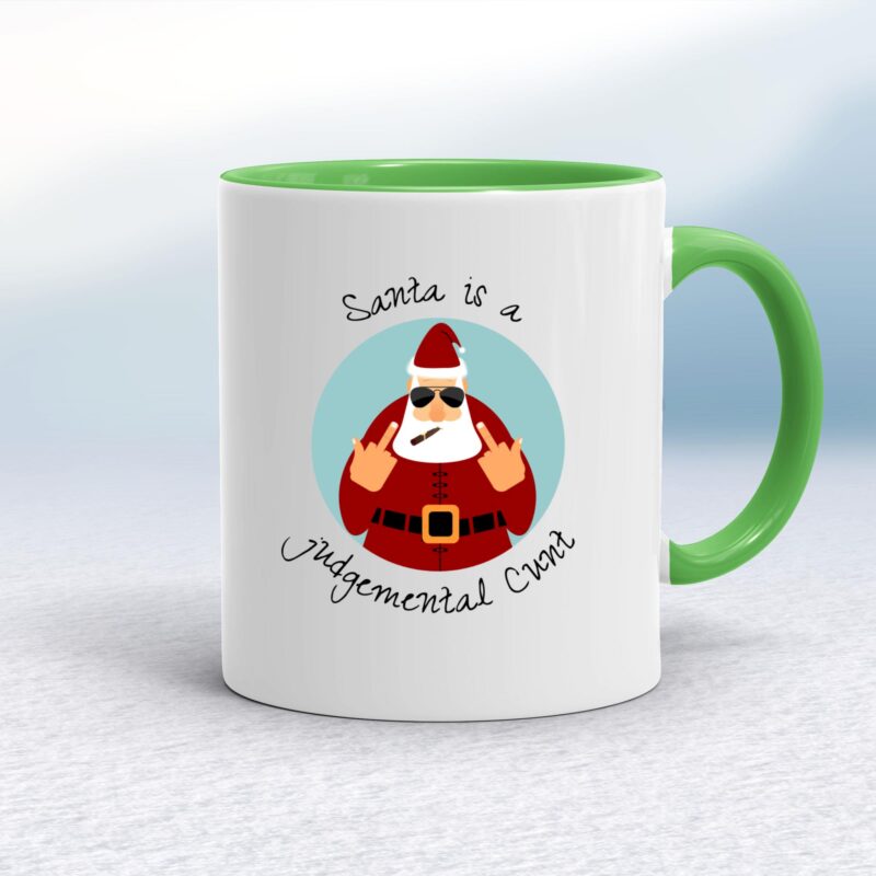Santa Is A Judgemental Cunt - Rude Mugs - Slightly Disturbed - Image 8 of 14