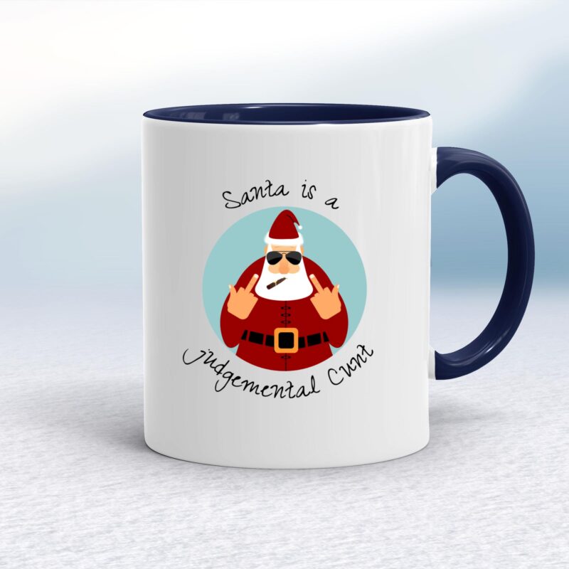 Santa Is A Judgemental Cunt - Rude Mugs - Slightly Disturbed - Image 4 of 14