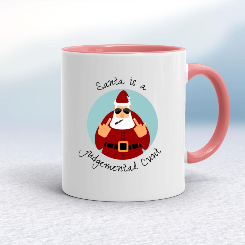 Santa Is A Judgemental Cunt - Rude Mugs - Slightly Disturbed - Image 5 of 14