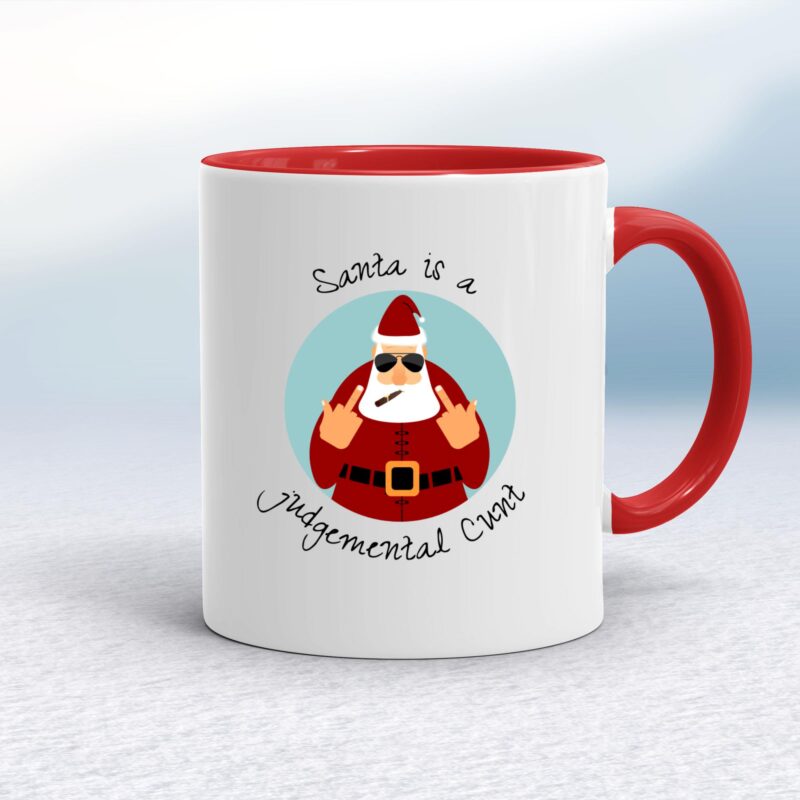 Santa Is A Judgemental Cunt - Rude Mugs - Slightly Disturbed - Image 6 of 14