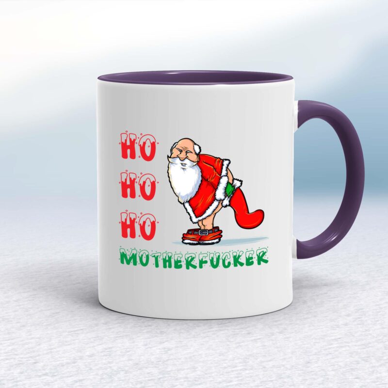 Ho Ho Ho Motherfucker Santa - Rude Mugs - Slightly Disturbed