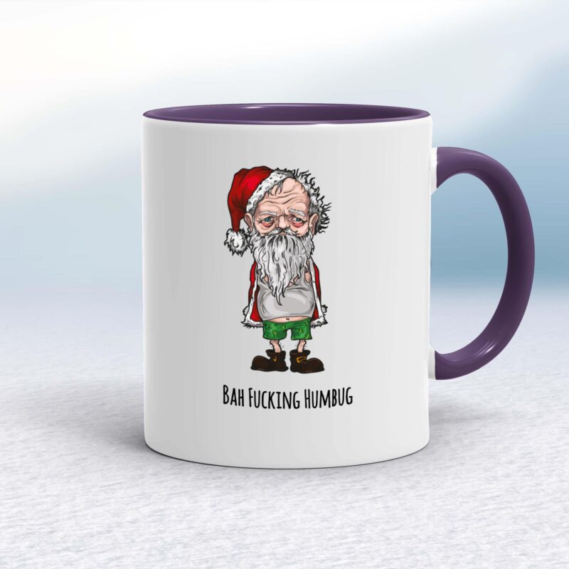Bah Fucking Humbug - Rude Mugs - Slightly Disturbed