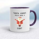 Santa Knows You've Been A Cunt - Rude Mugs - Slightly Disturbed