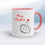 Merry Christmas Middle Finger - Rude Mugs - Slightly Disturbed - Image 5 of 34