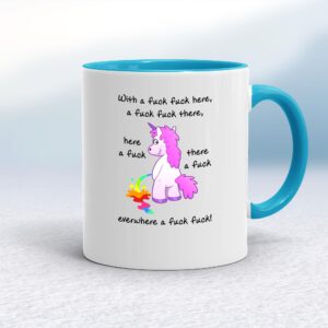 With A Fuck Fuck Here - Rude Mugs - Slightly Disturbed - Image 1 of 20
