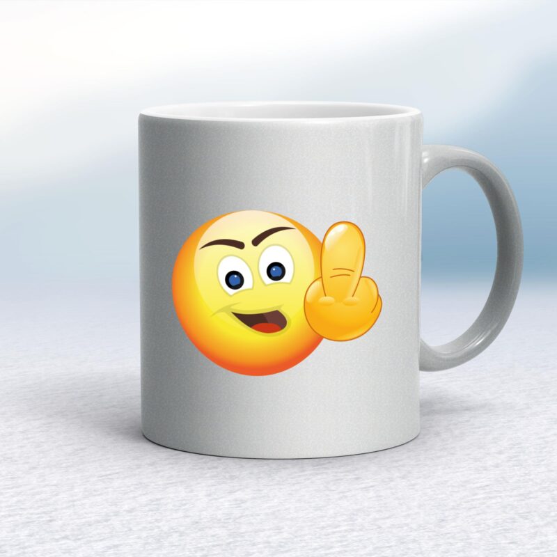 Up Yours Emoji - Rude Mugs - Slightly Disturbed - Image 11 of 12