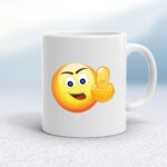 Up Yours Emoji - Rude Mugs - Slightly Disturbed - Image 1 of 12