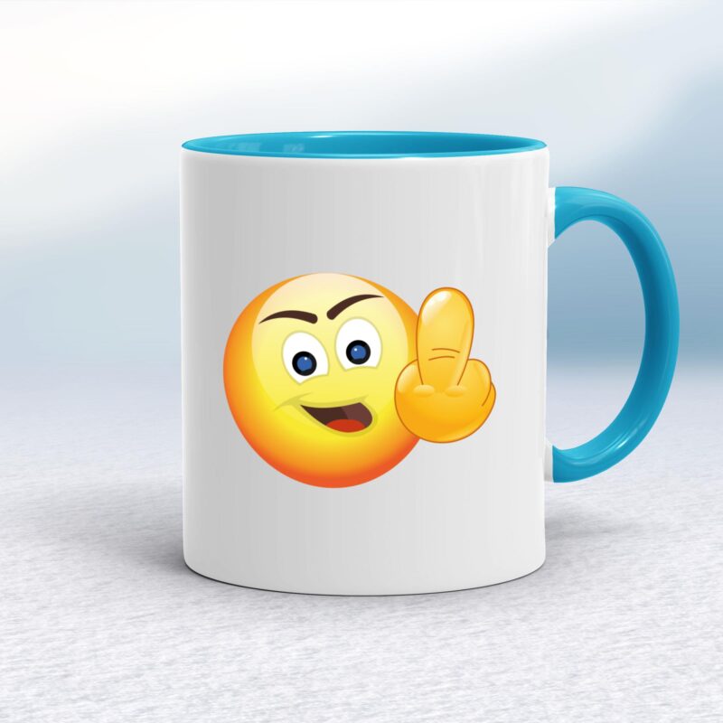 Up Yours Emoji - Rude Mugs - Slightly Disturbed - Image 3 of 12
