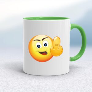 Up Yours Emoji - Rude Mugs - Slightly Disturbed - Image 1 of 12