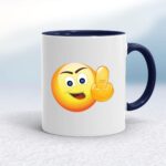 Up Yours Emoji - Rude Mugs - Slightly Disturbed - Image 4 of 12