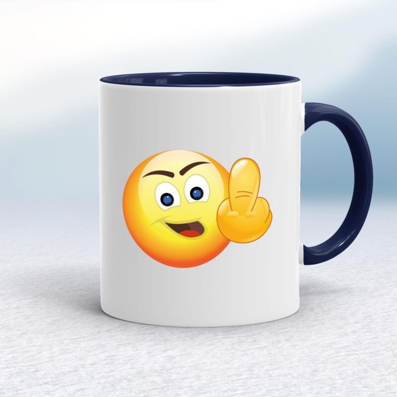 Up Yours Emoji - Rude Mugs - Slightly Disturbed - Image 4 of 12