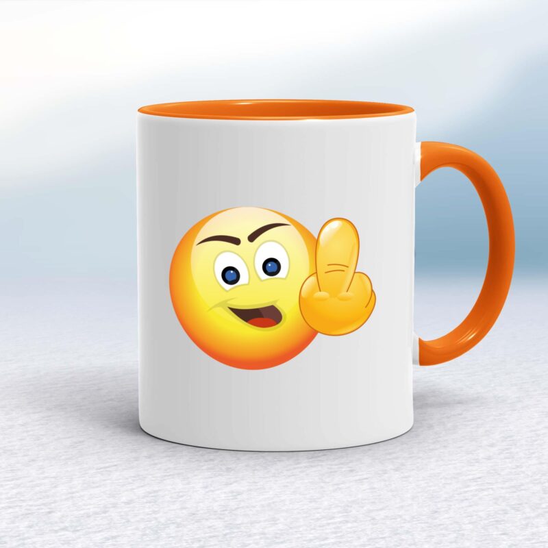 Up Yours Emoji - Rude Mugs - Slightly Disturbed - Image 7 of 12