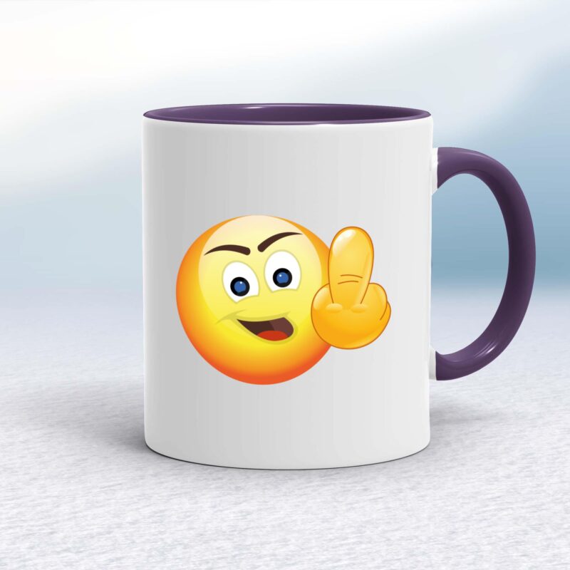Up Yours Emoji - Rude Mugs - Slightly Disturbed - Image 8 of 12