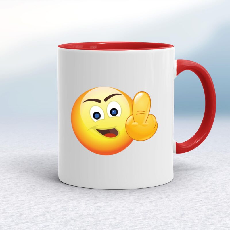 Up Yours Emoji - Rude Mugs - Slightly Disturbed - Image 6 of 12