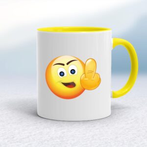 Up Yours Emoji - Rude Mugs - Slightly Disturbed - Image 1 of 12