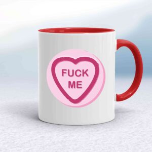 Fuck Me Love Heart Sweet Mug - White - 1