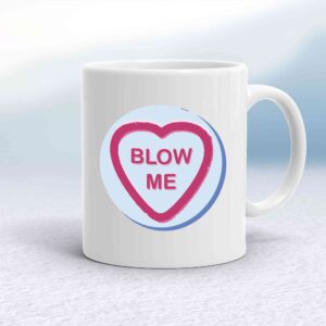Blow Me Love Heart Sweet Mug - White - 1