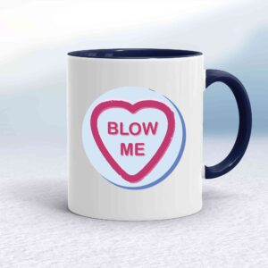 Blow Me Love Heart Sweet Mug - White - 1