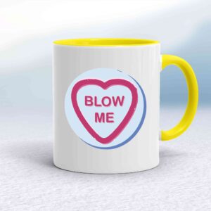 Blow Me Love Heart Sweet Mug - White - 1