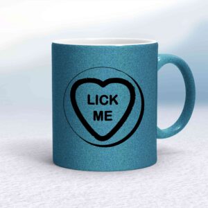 Suck-Lick Me Love Heart Sweet Mug - White - 1