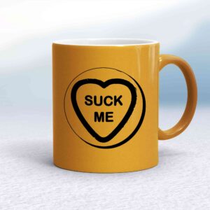 Suck-Lick Me Love Heart Sweet Mug - White - 1